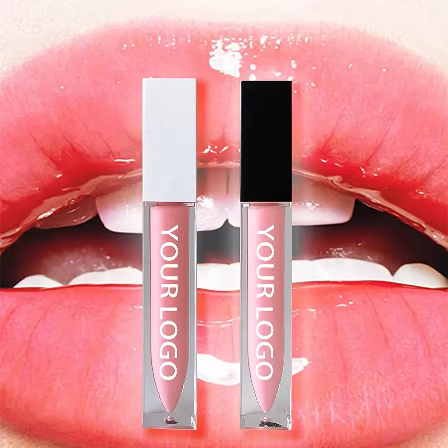 Vegan Waterproof Lip Plumper Glitter Custom Logo Lip Gloss