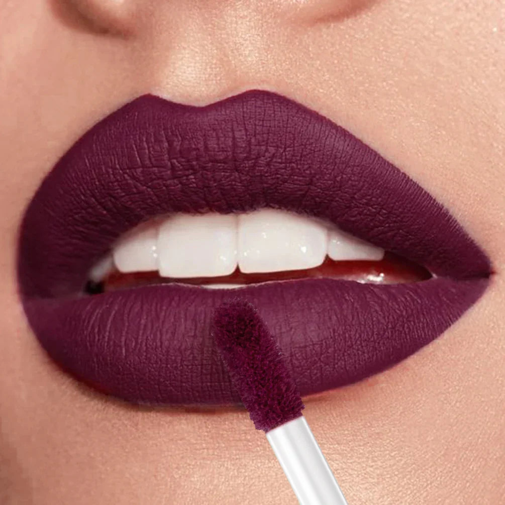 24-hour long-lasting 12-color matte velvet lip gloss